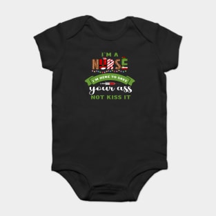 Funny Nurse Christmas Pun Quote Hilarious Joke Idea Baby Bodysuit